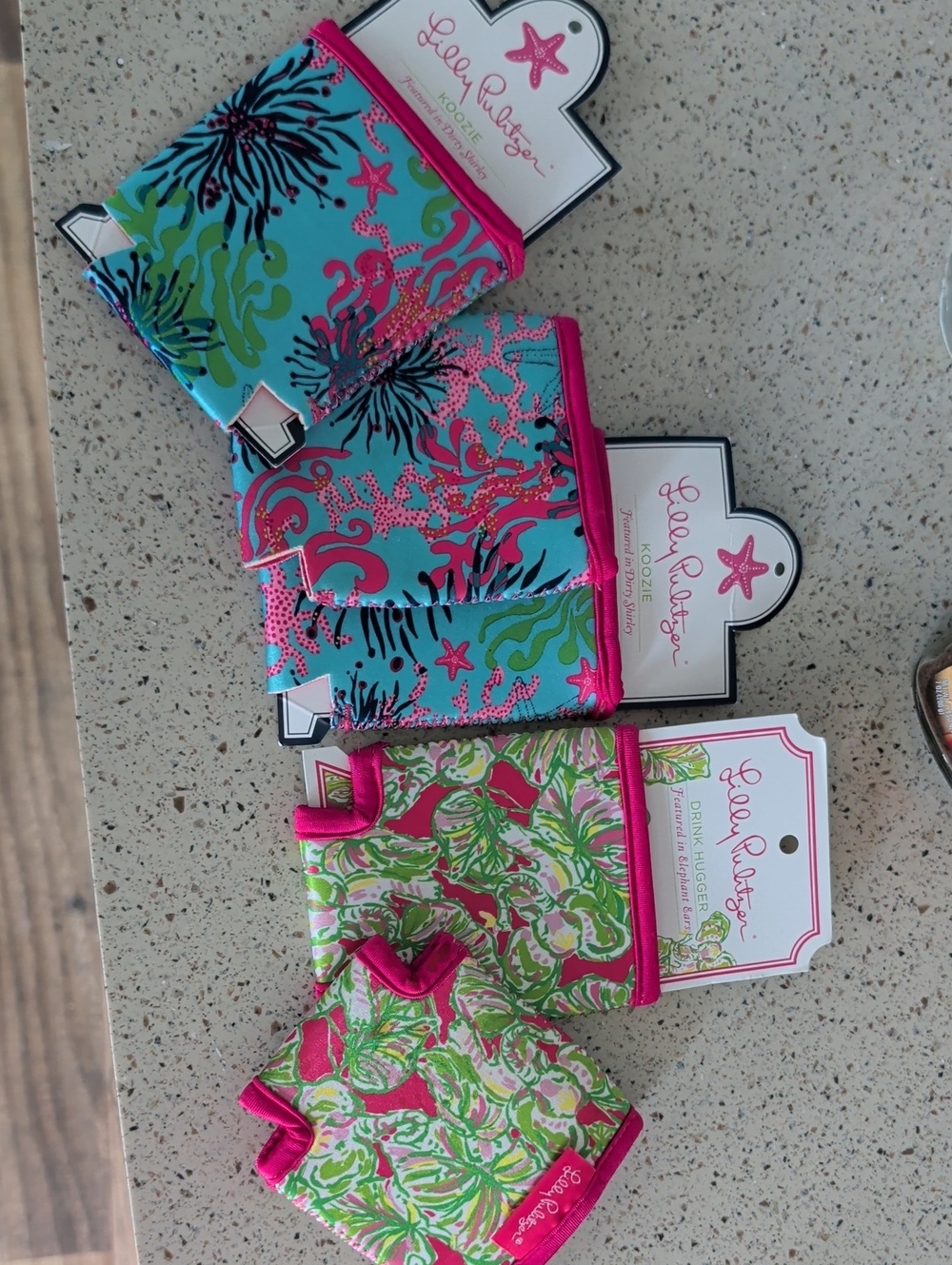 Lilly Pulitzer Koozie Drink Hugger Bundle of 5 NWT Retired Colorful Prints